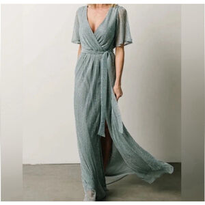 Baltic Born Grace Sparkle Gown in Dusty Blue Size L Classy Glamorous Wedding